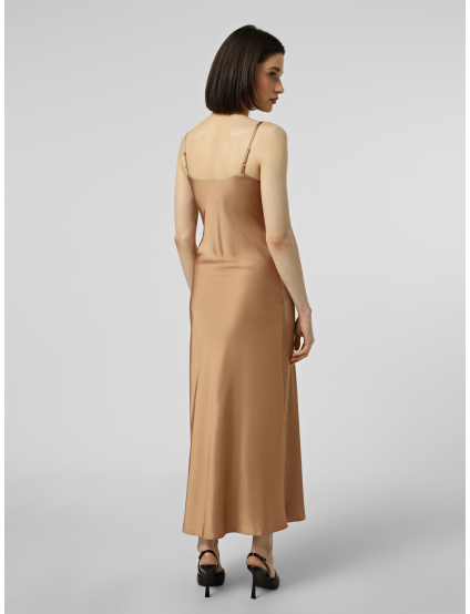 Картинка Атласна сукня‑комбінація у теплому карамельному відтінку