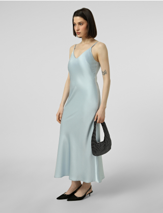 Картинка Атласна сукня-комбінація блакитна