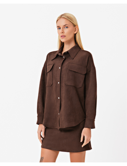 Картинка Сорочка темно-коричнева