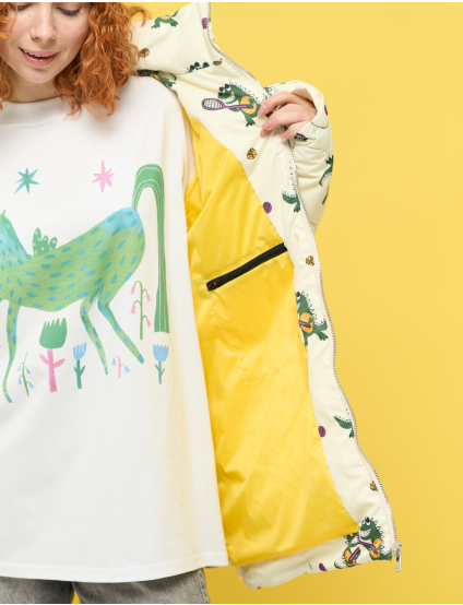 Картинка Cтьобана куртка з оригінальним мультяшним принтом