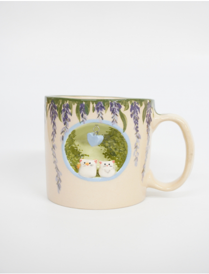 Картинка Чашка " Котики в гліциніях"