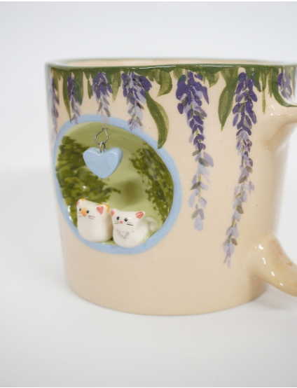 Картинка Чашка " Котики в гліциніях"