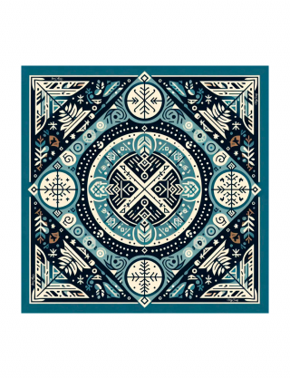 Картинка Дизайнерська хустка "Морозний ранок" 