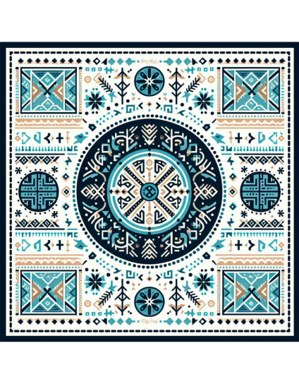 Картинка Дизайнерська хустка "Коловорот життя"