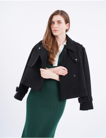 Картинка Пальто укорочене чорне