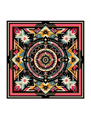 Картинка Дизайнерська хустка "Карпатська зiрка"