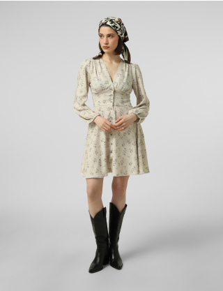 Лляна сукня міні з трикутним вирізом Картинка Лляна сукня міні з трикутним вирізом