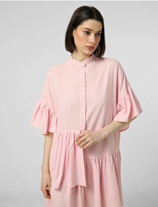 Картинка Рожева лляна сукня вільного крою