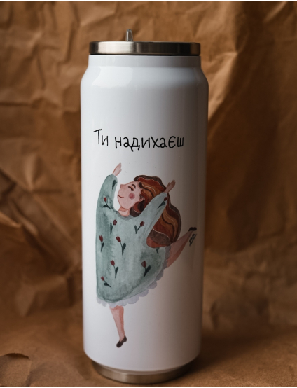 Картинка Чашка з кришкою та ілюстрацією