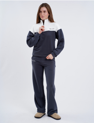 Картинка Трикотажний костюм зі світшотом на блискавці