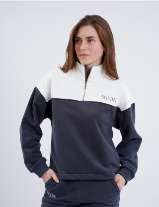 Картинка Трикотажний костюм зі світшотом на блискавці