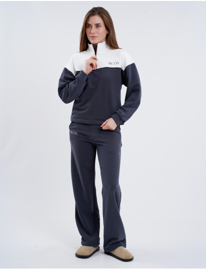 Картинка Трикотажний костюм зі світшотом на блискавці