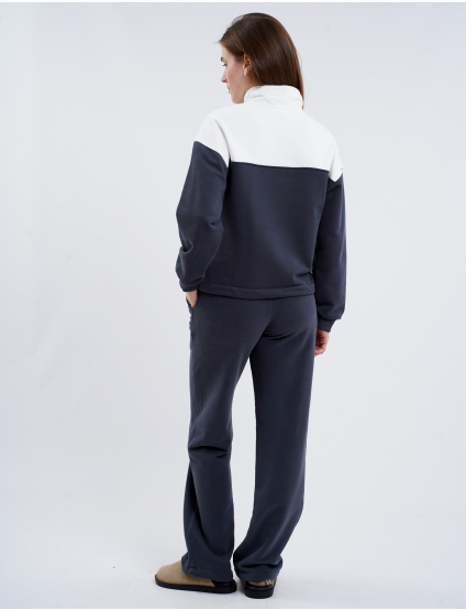 Картинка Трикотажний костюм зі світшотом на блискавці