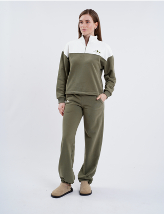 Картинка Трикотажний костюм зі світшотом на блискавці