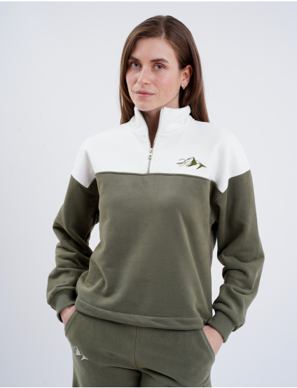 Картинка Трикотажний костюм зі світшотом на блискавці