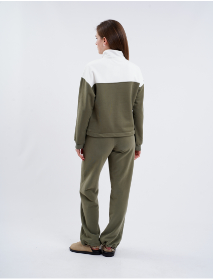 Картинка Трикотажний костюм зі світшотом на блискавці