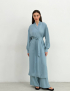Картинка Світло‑блакитне кімоно в подовженому крої 