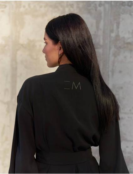 Картинка Чорне кімоно з поясом