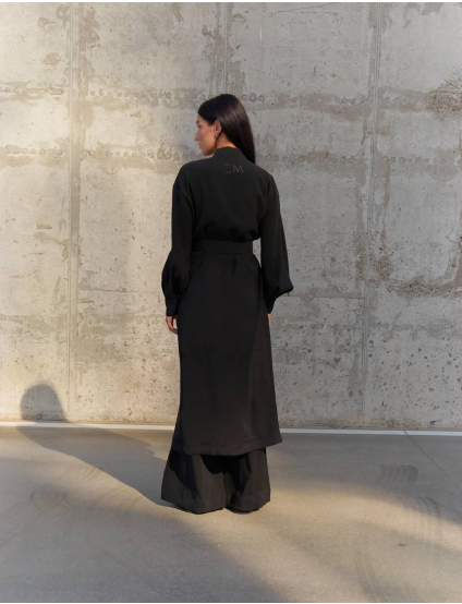 Картинка Чорне кімоно з поясом