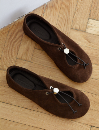 Картинка Балетки темно-коричневі