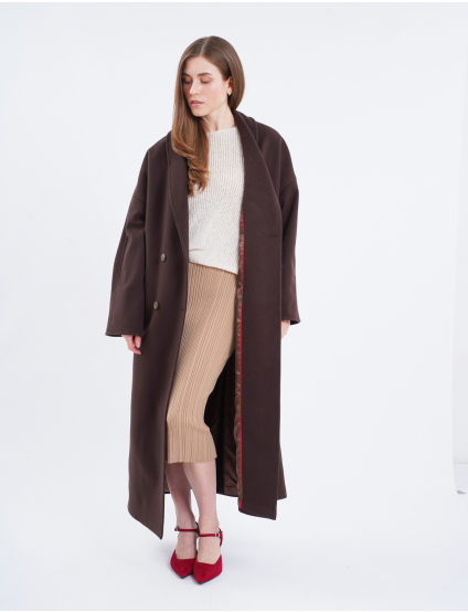 Картинка Пальто коричневе