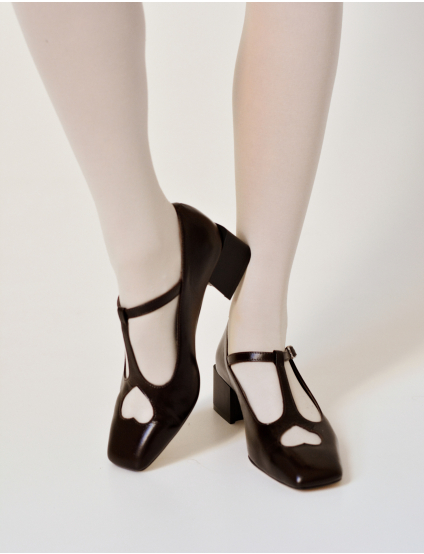 Картинка Туфлі на підборах темно-коричневі