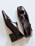 Картинка Туфлі на підборах темно-коричневі