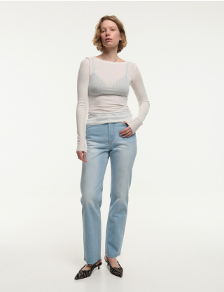 Картинка Джинси straight fit блакитні