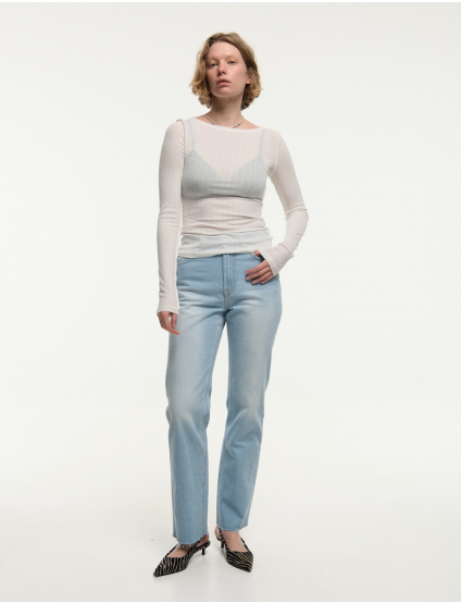 Картинка Джинси straight fit блакитні