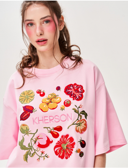 Картинка Футболка з вишивкою "Херсонські помідори"