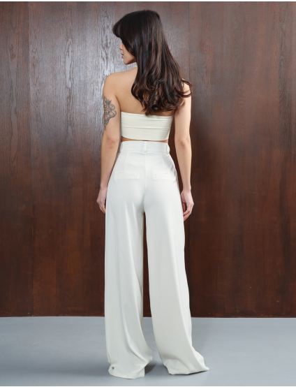 Картинка Брюки палаццо молочні