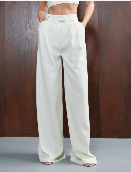 Картинка Брюки палаццо молочні