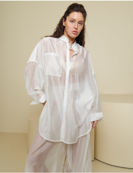 Картинка Сорочка батист подовжена біла