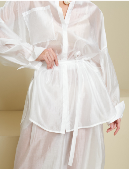 Картинка Сорочка батист подовжена біла