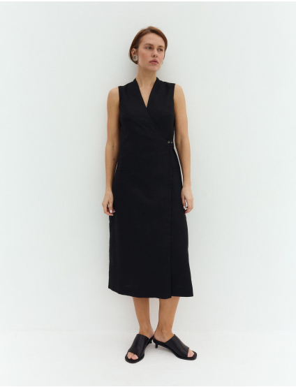 Картинка Чорна міді-сукня