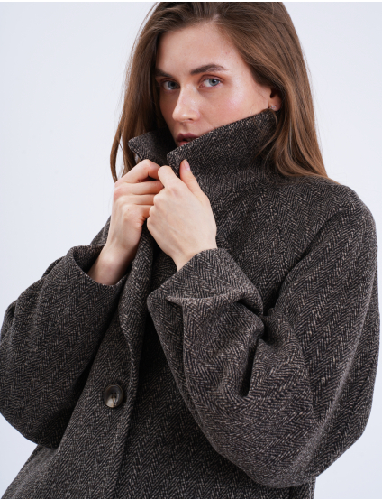 Картинка Пальто коричневе