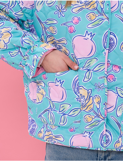 Картинка Куртка у насиченому бірюзово‑блакитному кольорі