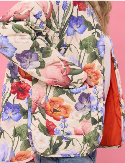 Картинка Куртка з великим флористичним принтом