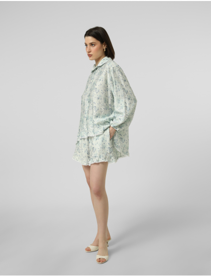 Картинка Принтовані шорти з мереживом 