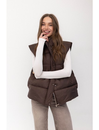 Картинка Жилет коричневий