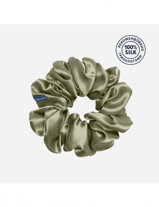 Картинка Шовкова резинка для волосся світло-зелена
