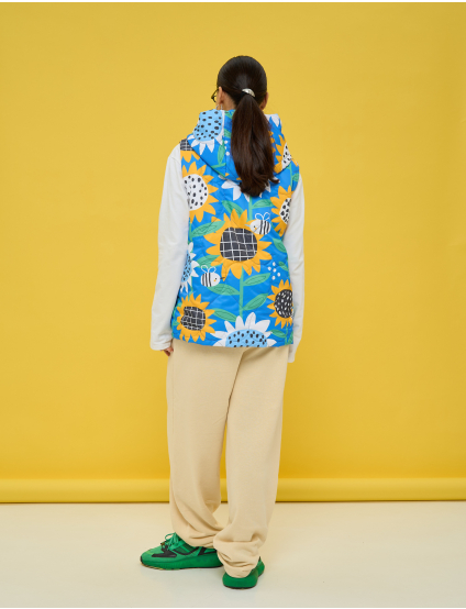 Картинка Стьобана утеплена жилетка в насичено‑синій гамі