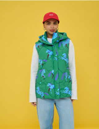 Картинка Жилетка у насиченому зеленому кольорі