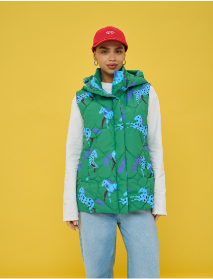 Картинка Жилетка у насиченому зеленому кольорі