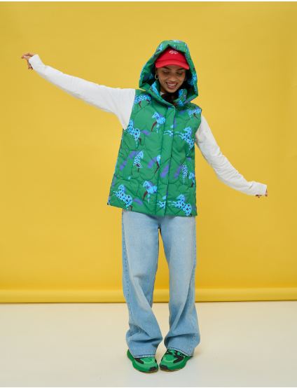 Картинка Жилетка у насиченому зеленому кольорі