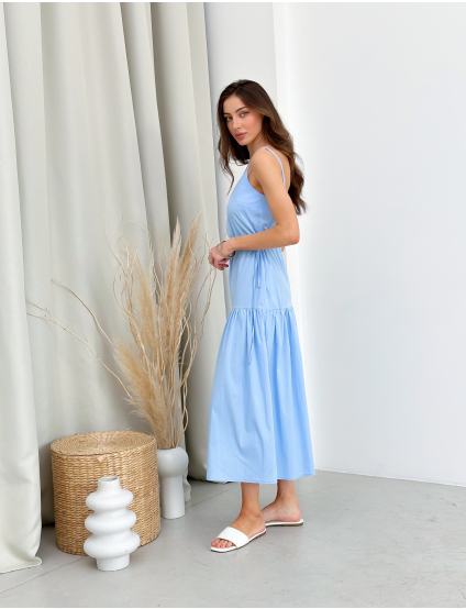 Картинка Сукня міді на тонких бретелях