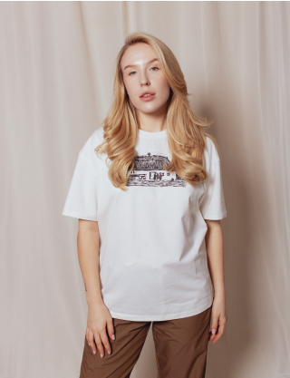 Картинка Футболка біла з принтом