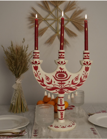 Картинка Підсвічний бордовий