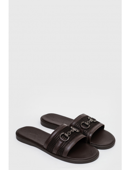 Картинка Шльопанці темно-коричневі