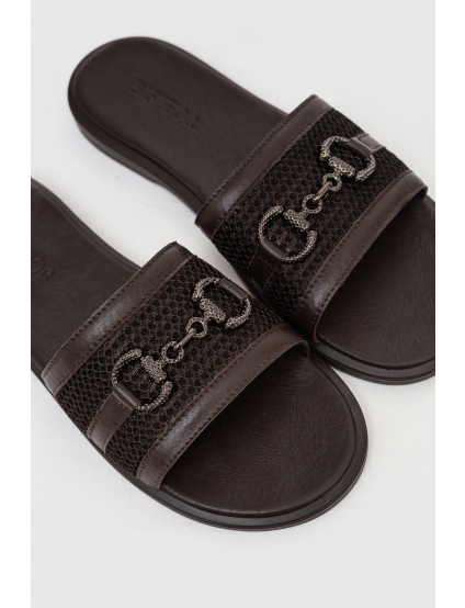 Картинка Шльопанці темно-коричневі